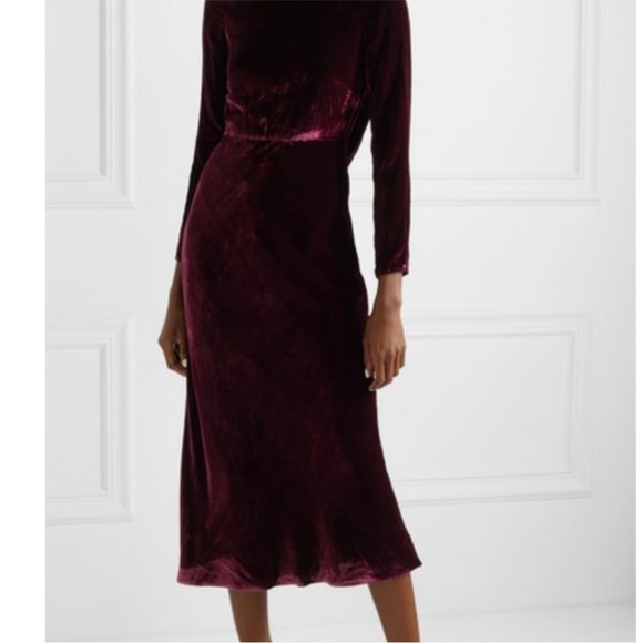 SALONI Tina Cowl Back Velvet Dress Size 8 NWT - Picture 3 of 15